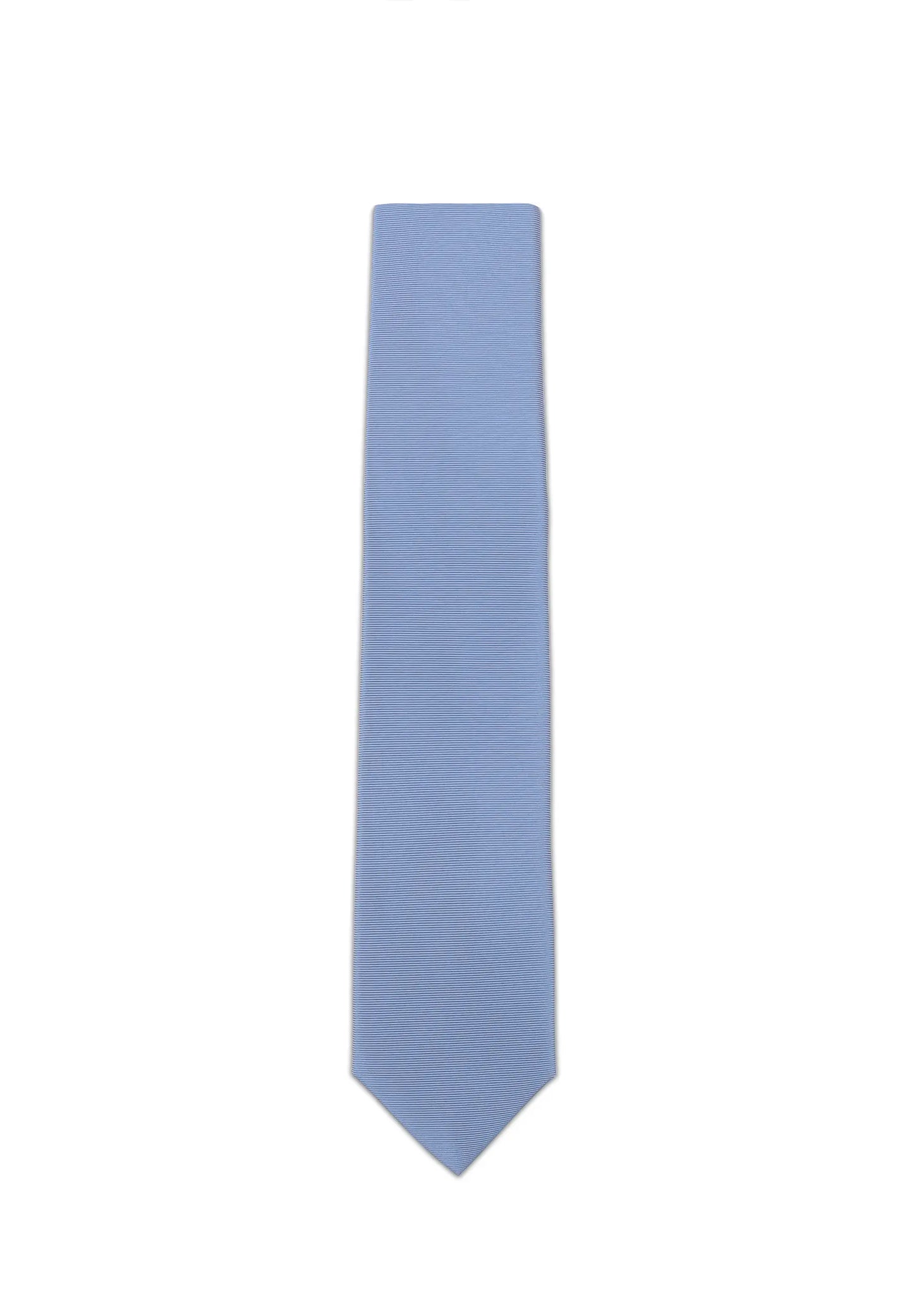 (Hellblau) Uni Krawatte 7cm–7.5cm flach Frontansicht