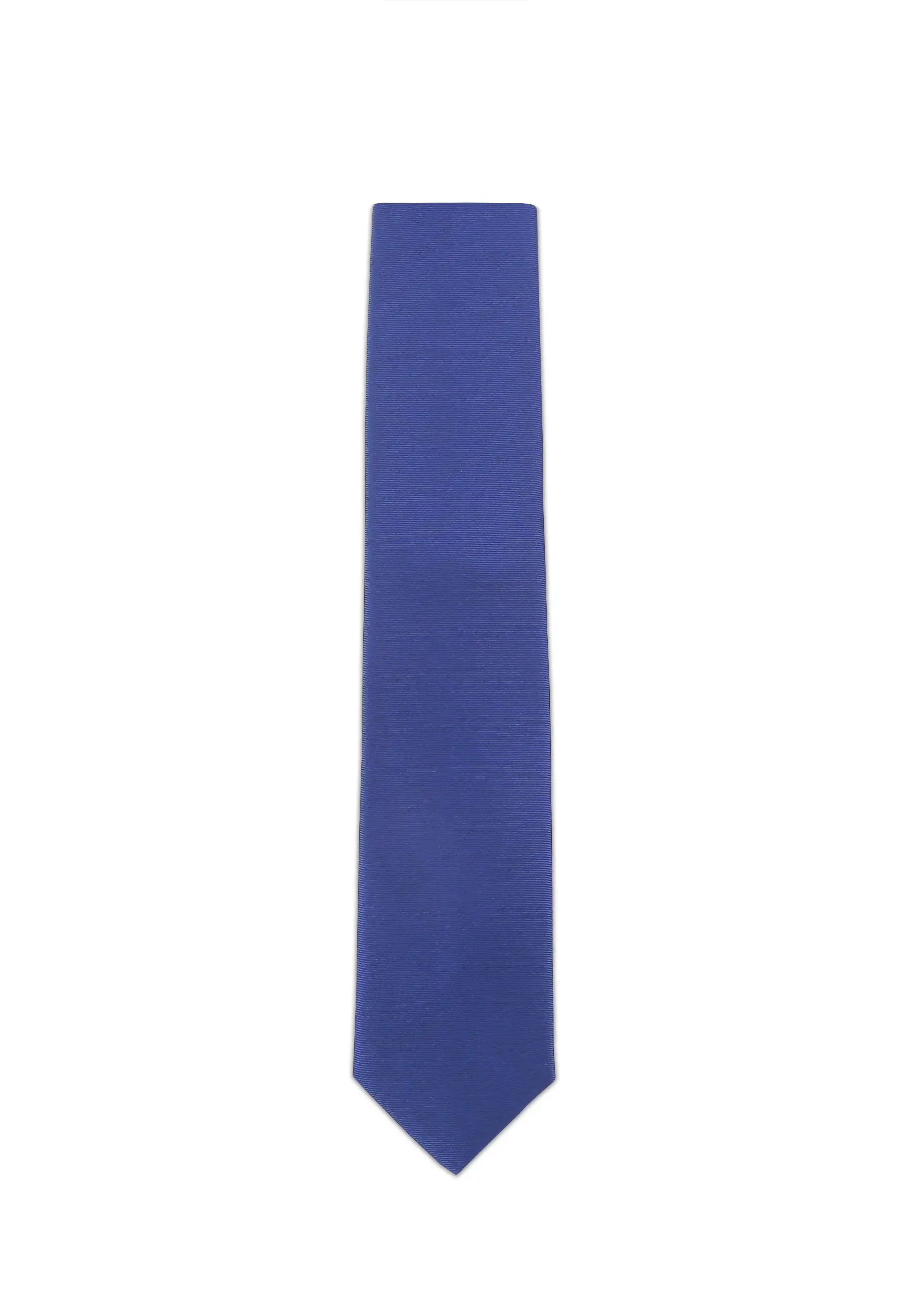 (Jeansblau) Uni Krawatte 7cm–7.5cm flach Frontansicht