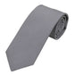 (Grau) Uni Krawatte 7cm–7.5cm gerollt Vorderansicht