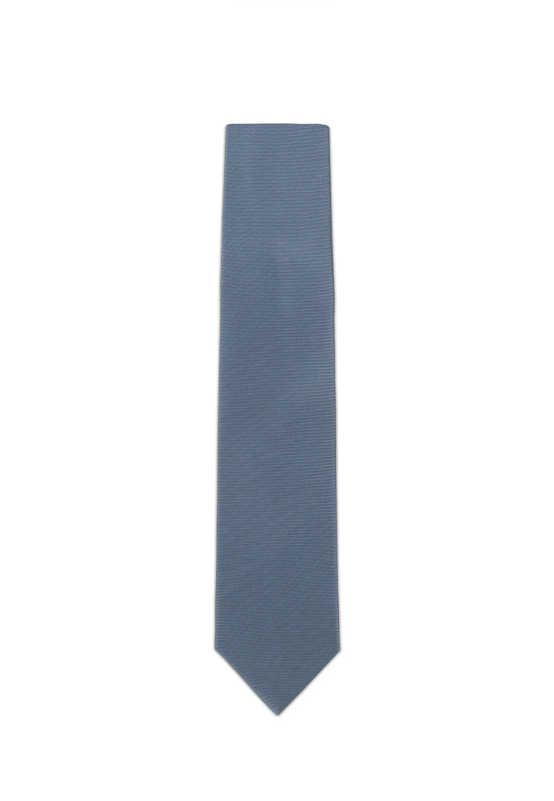 (Oceanblau) Uni Krawatte 7cm–7.5cm flach Frontansicht