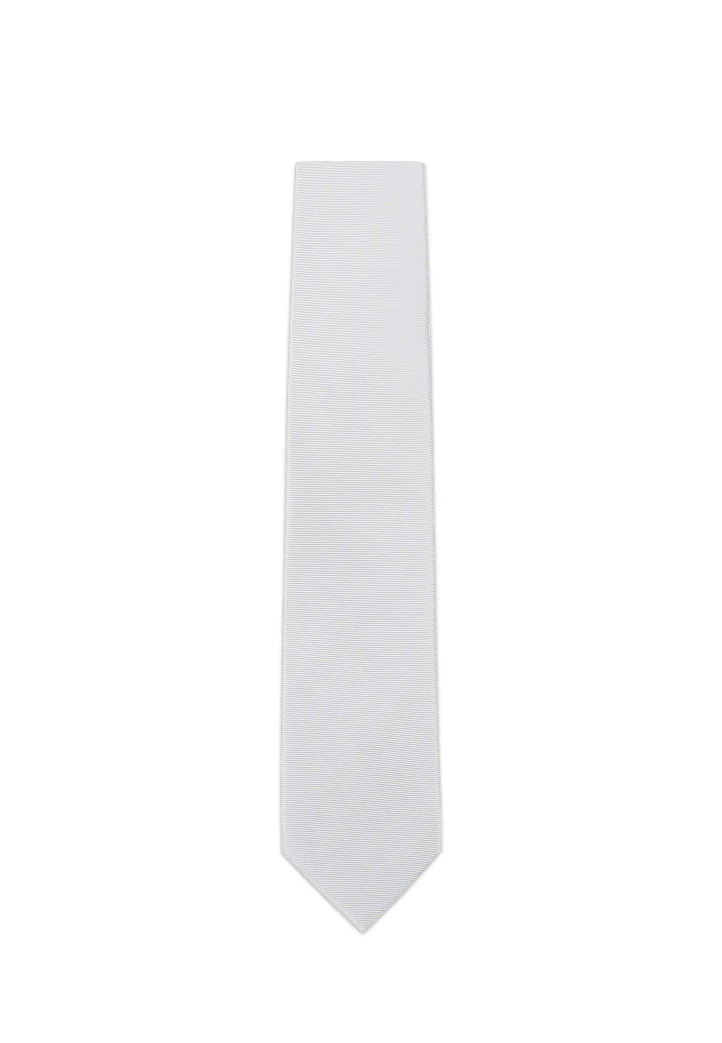 (Hellgrau) Uni Krawatte 7cm–7.5cm flach Frontansicht