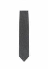 (Schwarz Paisley) Trauerkrawatte Paisley – Frontansicht