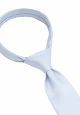 (Hellblau) Seidenkrawatte mit Knoten-Detail, florales Muster, elegante Struktur