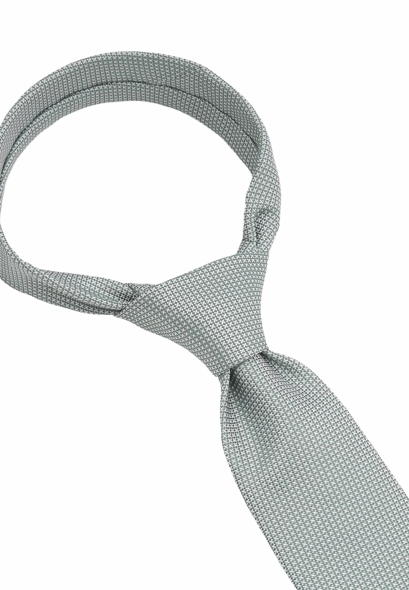 (Mint) Seidenkrawatte mit Knoten-Detail, florales Muster, elegante Struktur