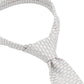 (Beige) Hochzeitskrawatte Kreise – Detailansicht gebundener Knoten