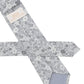 (Silber) Krawatte Herren Floral Seide – Rückseite mit Sterlington Label