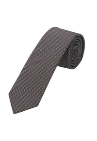 (Dunkelbraun) Picoté Krawatte Herren 100% Seide 6cm gerollt