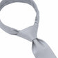 (Grau) Picoté Krawatte Herren 100% Seide 6cm gebundenes Detail