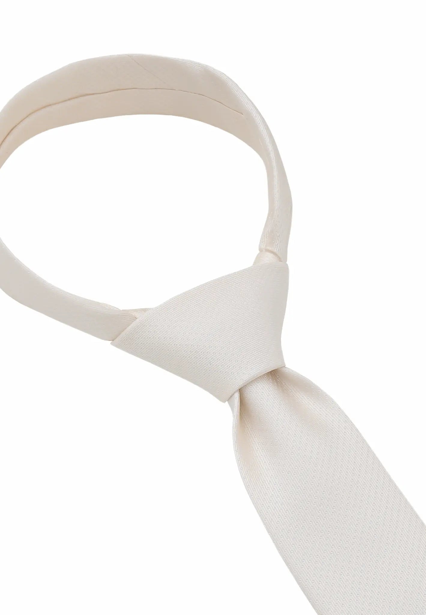 (Champagner) Picoté Krawatte Herren 100% Seide 6cm gebundenes Detail