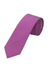 (Lila) Picoté Krawatte Herren 100% Seide 6cm gerollt
