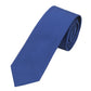 (Jeansblau) Uni Seidenkrawatte Herren 6cm schmal aufgerollt