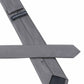 (Grau) Uni Seidenkrawatte 6cm Rückseite mit Label Detail