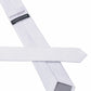 (Weiß) Uni Seidenkrawatte 6cm Rückseite mit Label Detail