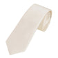 (Champagner) Uni Seidenkrawatte Herren 6cm schmal aufgerollt