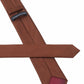 (Ziegel) Uni Seidenkrawatte 6cm Rückseite mit Label Detail
