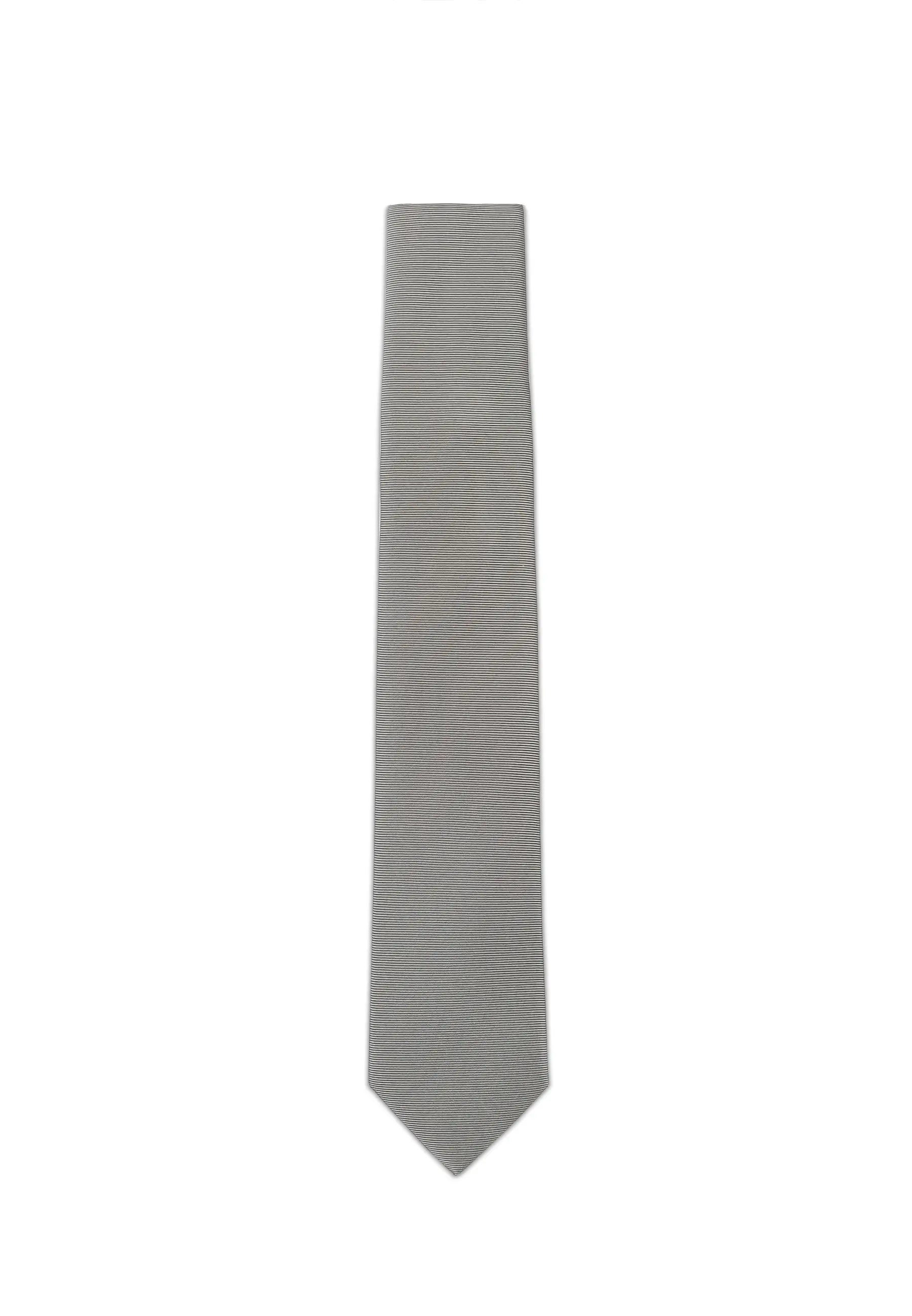 (Hellbeige) Uni Seidenkrawatte Herren 6cm schmal in voller Länge