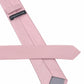 (Rosa) Rückseite der Seidenkrawatte in Rosa mit Etikett und Schlaufe, Detail