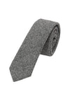 (Grau) Krawatte Herren Tweed Wolle – gerollt Gesamtansicht