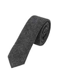 (Anthrazit) Krawatte Herren Tweed Wolle – gerollt Gesamtansicht