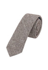 (Beige) Krawatte Herren Tweed Wolle – gerollt Gesamtansicht