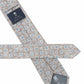 (Beige) Krawatte Medaillon Baumwolle – Rückseite mit Prince Bowtie Label