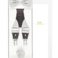 (Beige) Hosenträger Set Hochzeit Paisley mit Fliege und Einstecktuch – Sterlington Geschenkbox