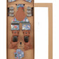 (Blau) Hosenträger Set Herren Blumenmuster mit Fliege – Geschenkbox