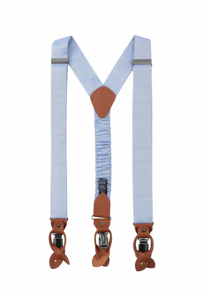 Ensemble bretelles et nœud papillon en soie pour homme – Micro-motifs