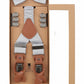 (Silber) Hosenträger Set Herren mit Fliege Mikromuster Seide – Geschenkbox Prince Bowtie