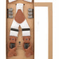 (Off-White) Hosenträger Set Herren mit Fliege Paisley Seide – Geschenkbox Prince Bowtie
