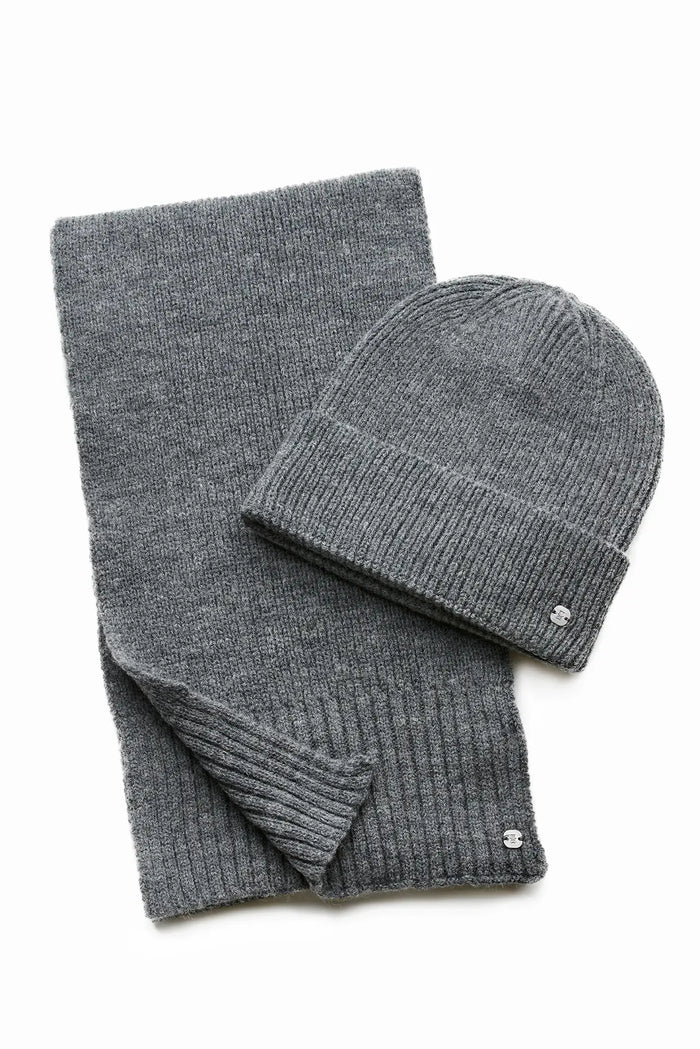 Ensemble bonnet écharpe homme laine – Kit d'hiver tricoté