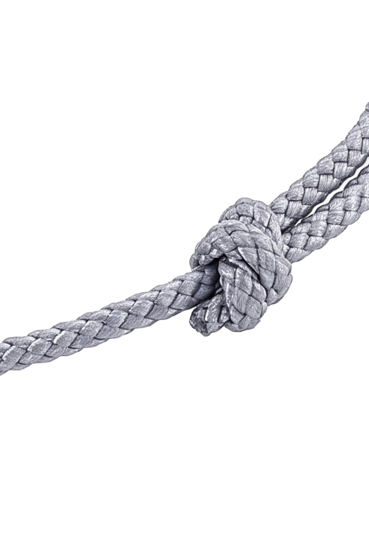 (Hellgrau) Armband aus Edelstahl & Seil – Amalfi – Detailansicht