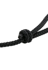 (Schwarz) Armband aus Edelstahl & Seil – Amalfi – Detailansicht