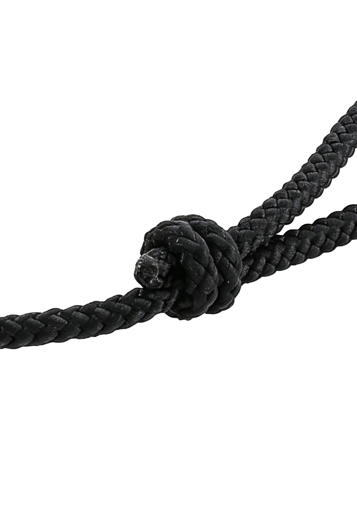 (Schwarz) Armband aus Edelstahl & Seil – Amalfi – Detailansicht