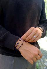 (Marine) Armband aus Edelstahl & Seil – Amalfi am Handgelenk getragen