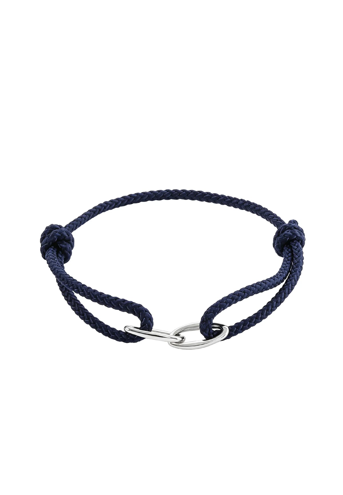 (Marine) Armband aus Edelstahl & Seil – Amalfi – Frontalansicht