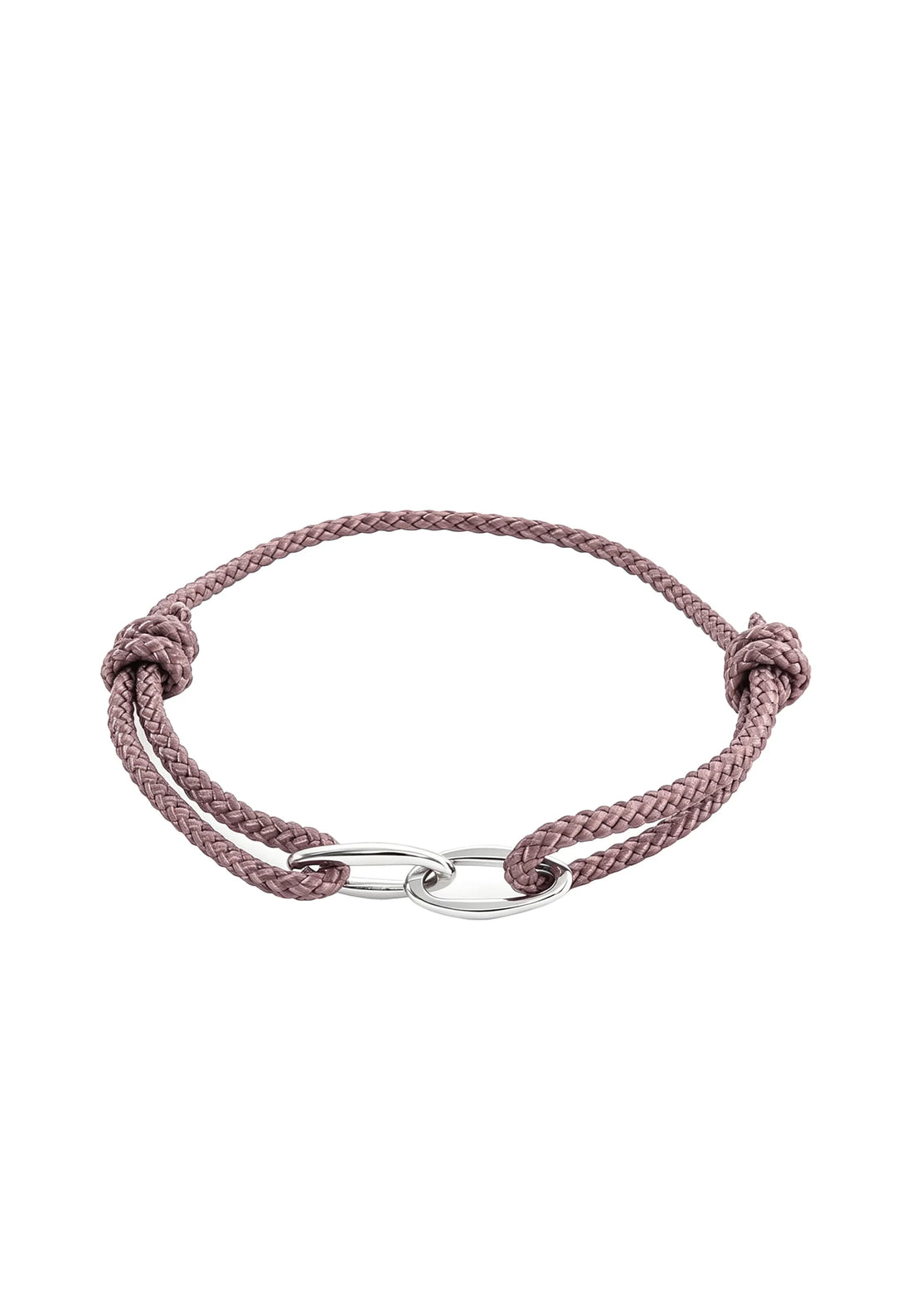 (Mittelbraun) Armband aus Edelstahl & Seil – Amalfi – Frontalansicht