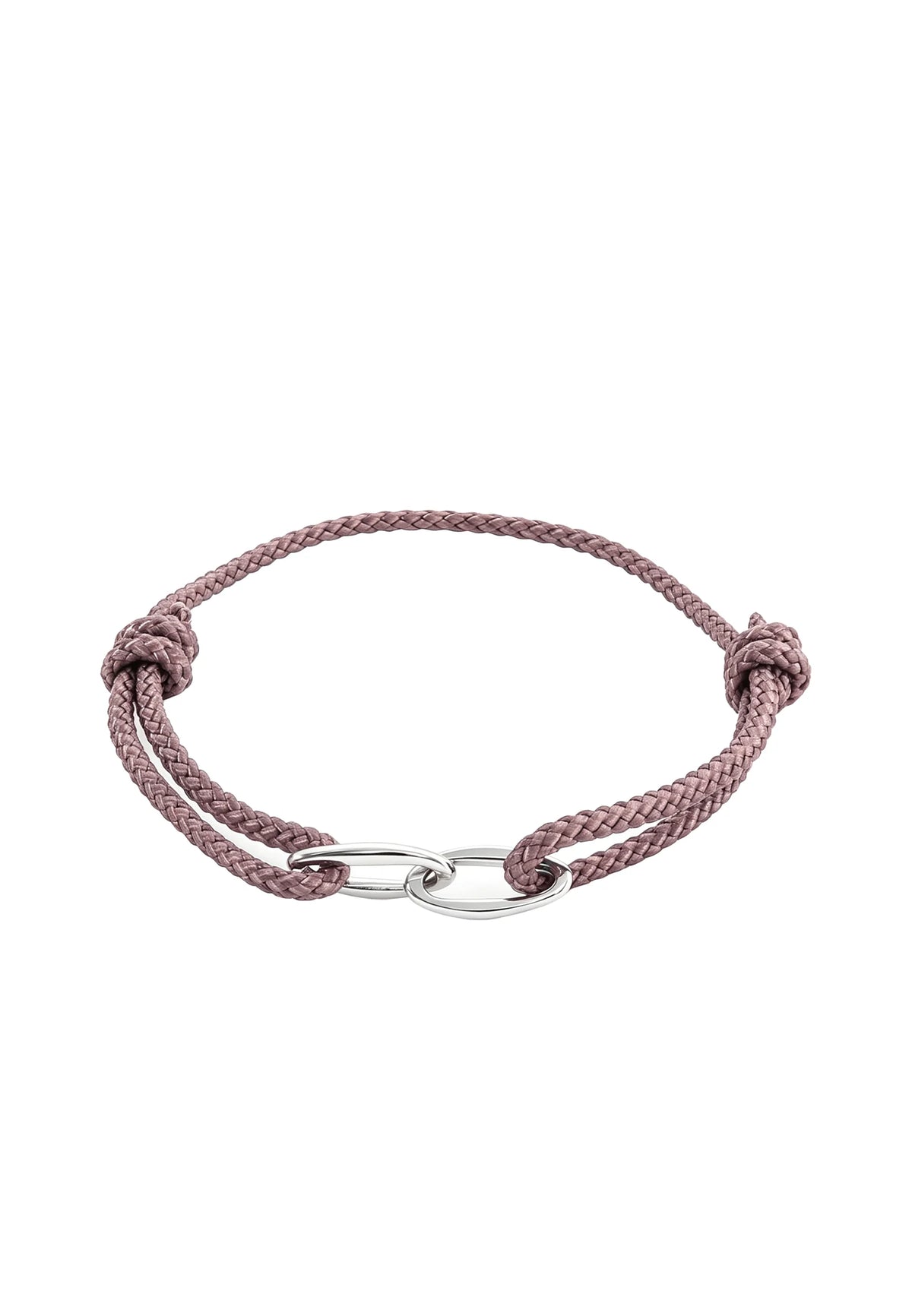 (Mittelbraun) Armband aus Edelstahl & Seil – Amalfi – Frontalansicht