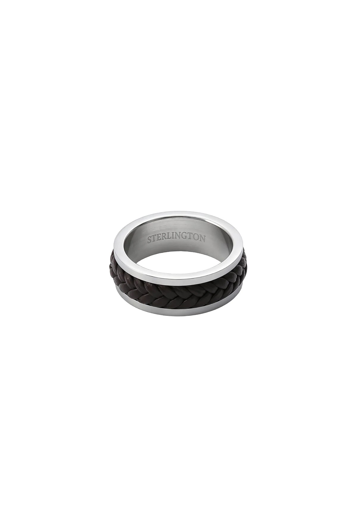 Ring aus Edelstahl & Textil – Ronin – Dunkelbraun