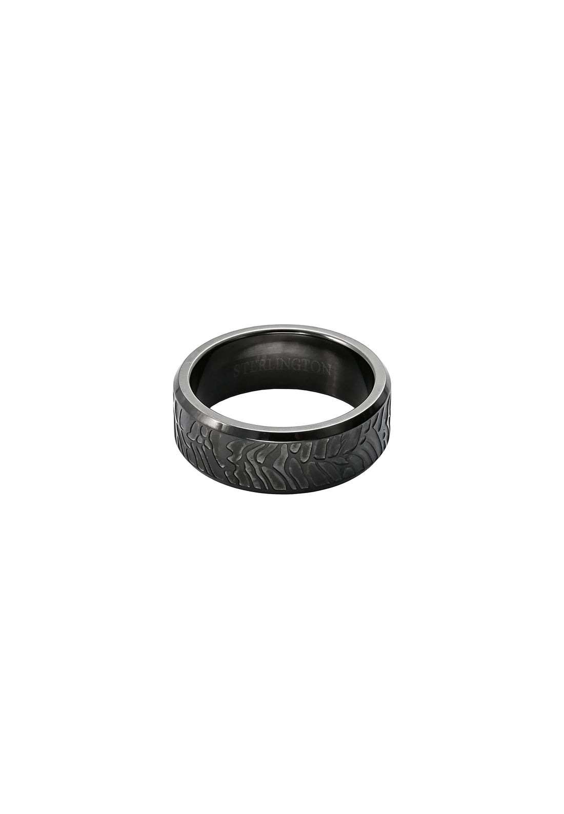 Ring aus Edelstahl – Rovere – Schwarz
