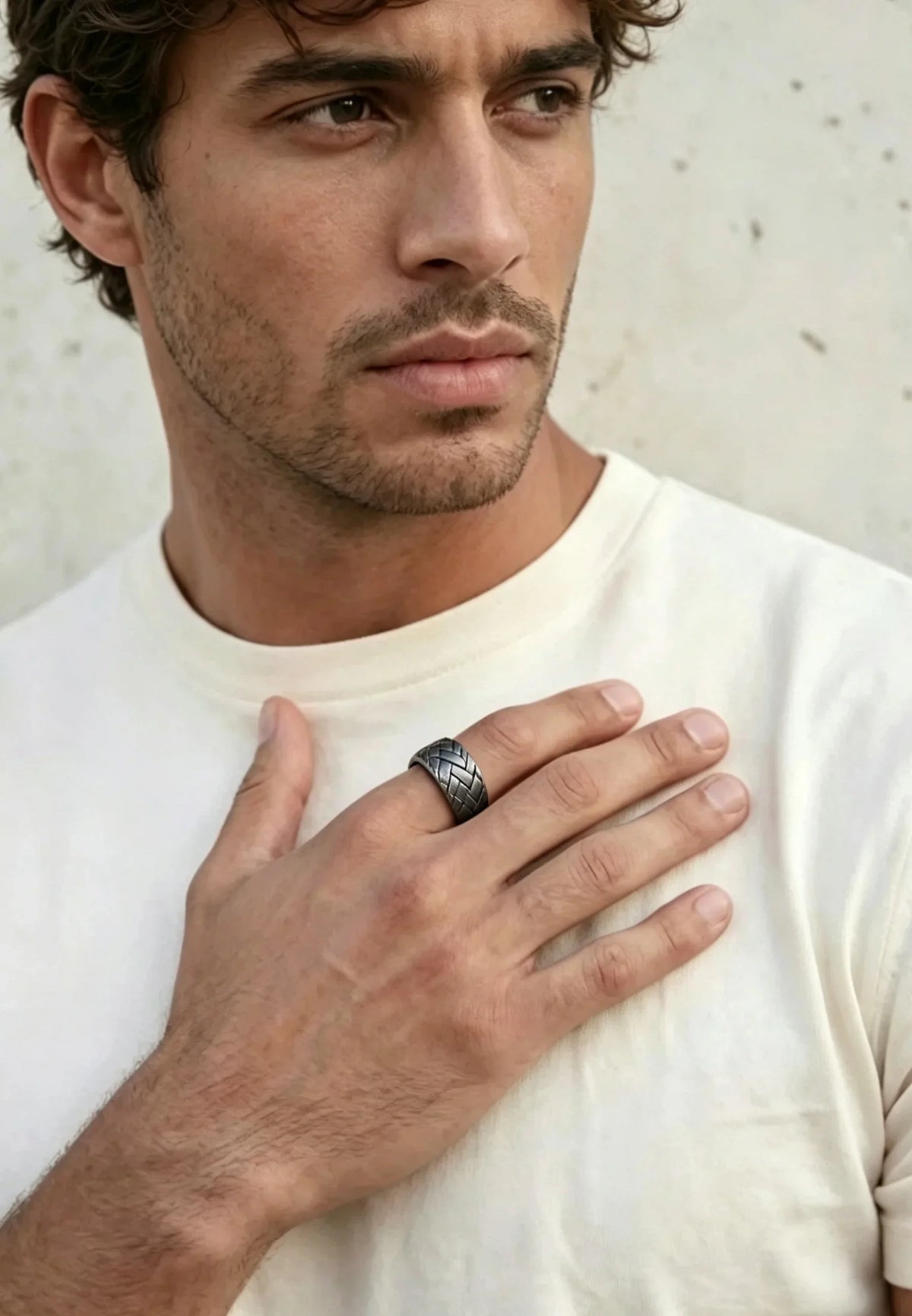 Ring aus Edelstahl – Elio – Gun Metal