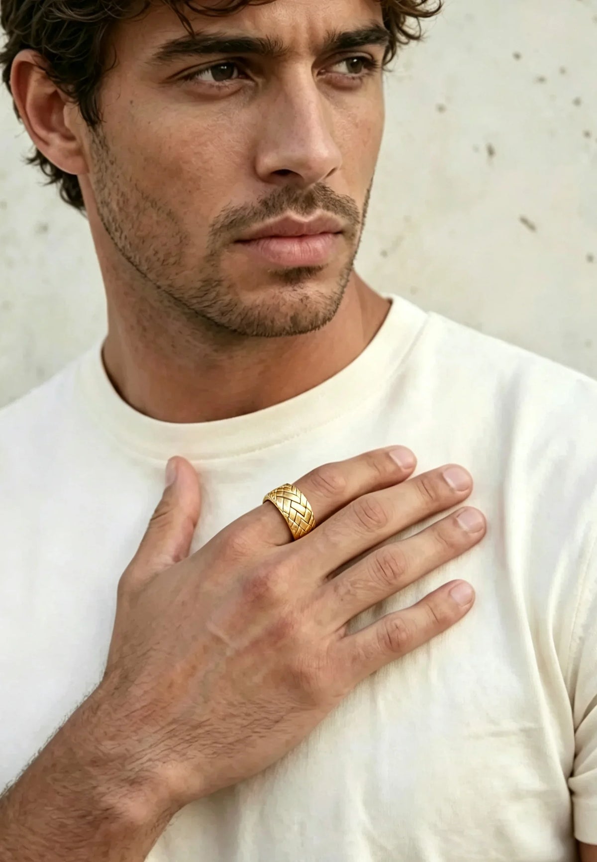 Ring aus Edelstahl – Elio – Gold