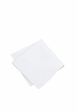 (Weiß) weisses einstecktuch herren 28x28 cm aus 100 prozent baumwolle uni schraeg gefaltet
