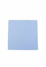 (Hellblau) Einstecktuch Herren aus 100% Seide Picoté 28x28cm flach