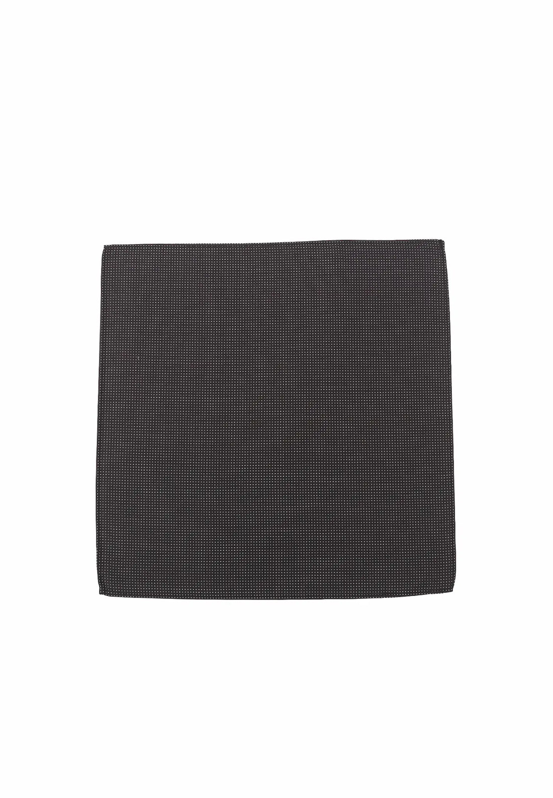 (Dunkelbraun) Einstecktuch Herren aus 100% Seide Picoté 28x28cm flach