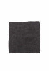 (Dunkelbraun) Einstecktuch Herren aus 100% Seide Picoté 28x28cm flach