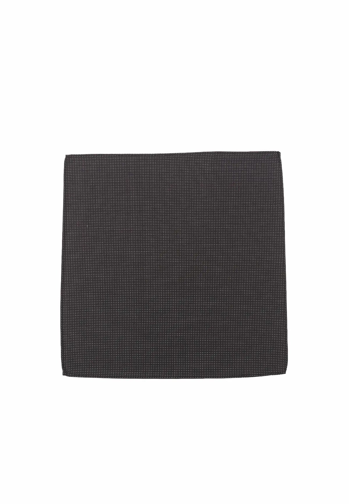 (Dunkelbraun) Einstecktuch Herren aus 100% Seide Picoté 28x28cm flach