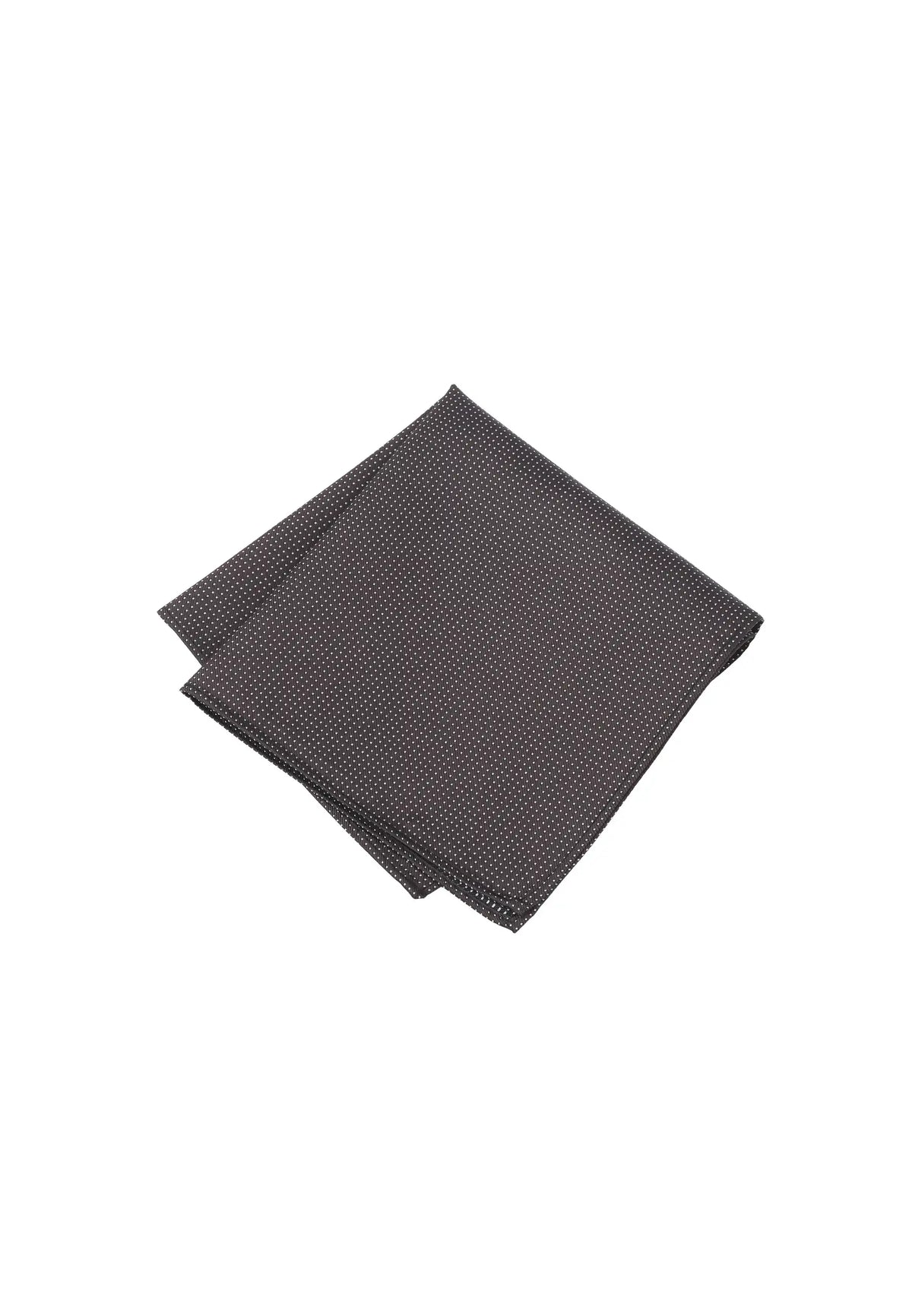 (Dunkelbraun) Einstecktuch Herren aus 100% Seide Picoté 28x28cm gefaltet