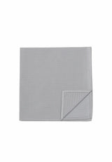 (Grau) Einstecktuch Herren aus 100% Seide Picoté 28x28cm Detailansicht