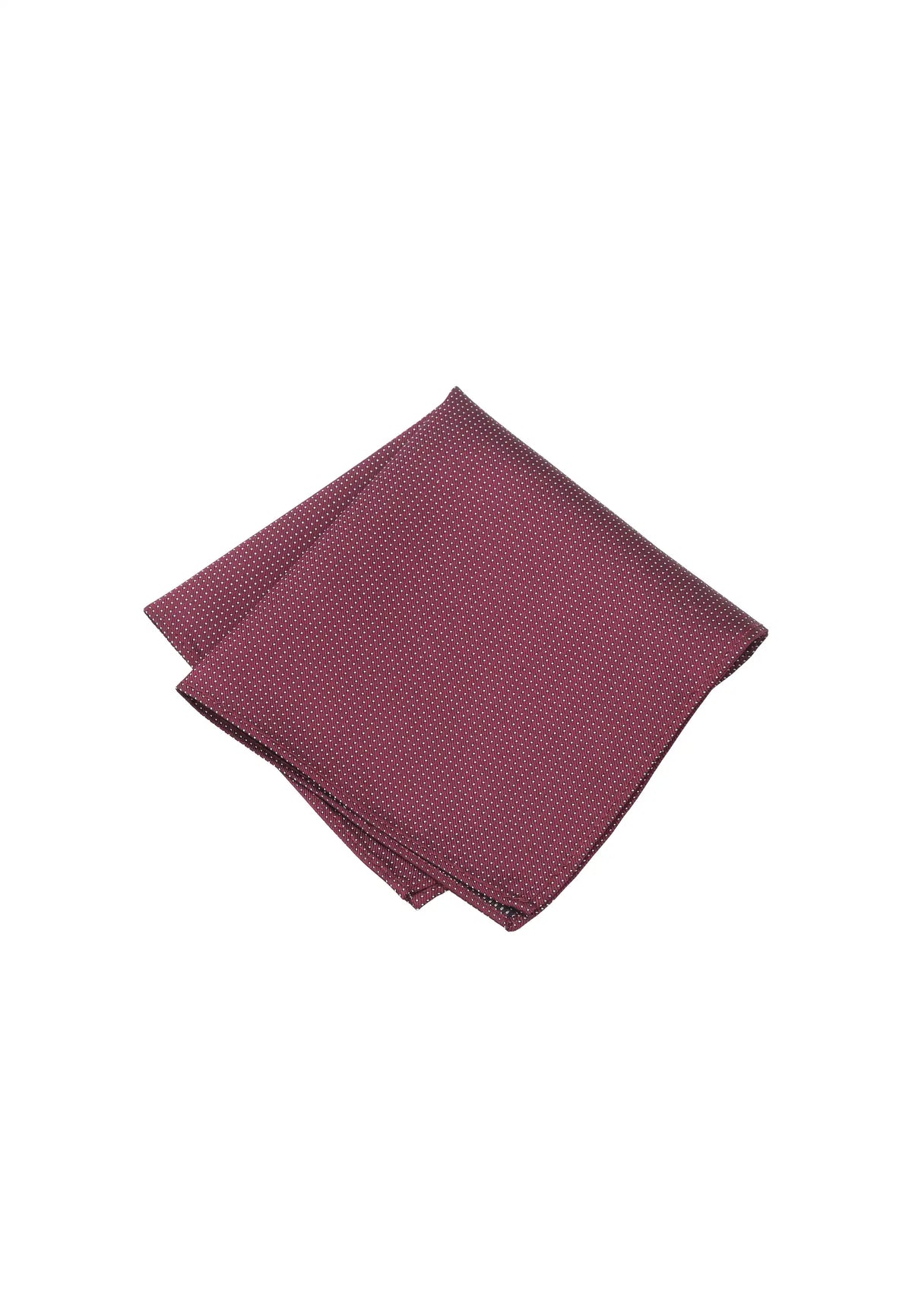 (Weinrot) Einstecktuch Herren aus 100% Seide Picoté 28x28cm gefaltet